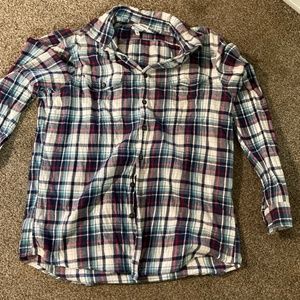 Button-down flannel shirt